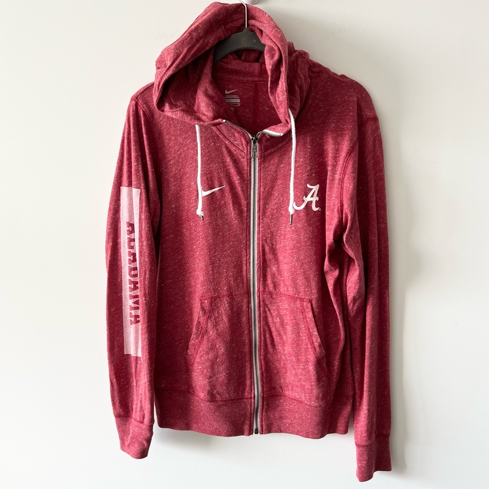 Nike University of Alabama Full Zip Lightweight Jersey Jacket Hoodie E